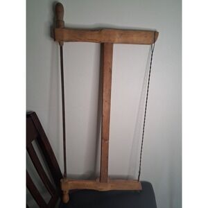 German made Antique Wooden Bow Saw Primitive Frame Saw Rustic Farmhouse Decor